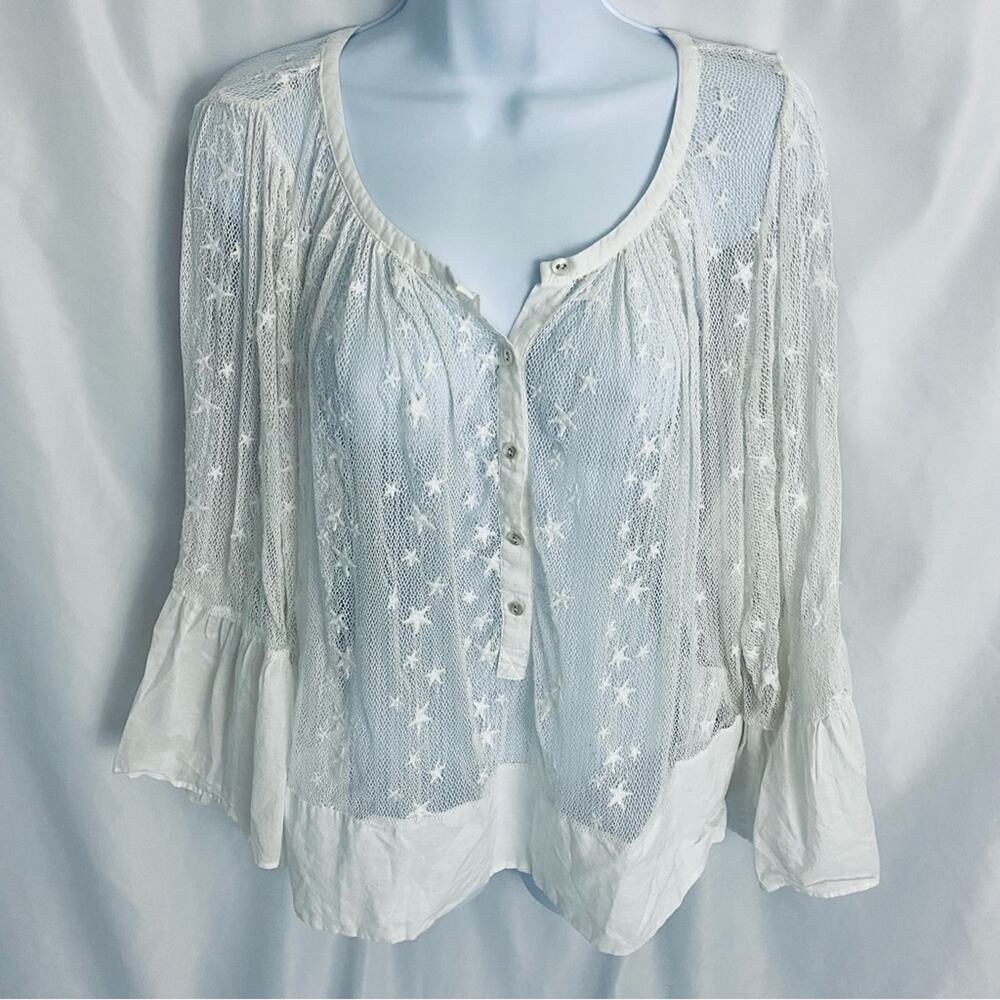 Anthropologie Akemi + Kin Lace Star Top Size Small